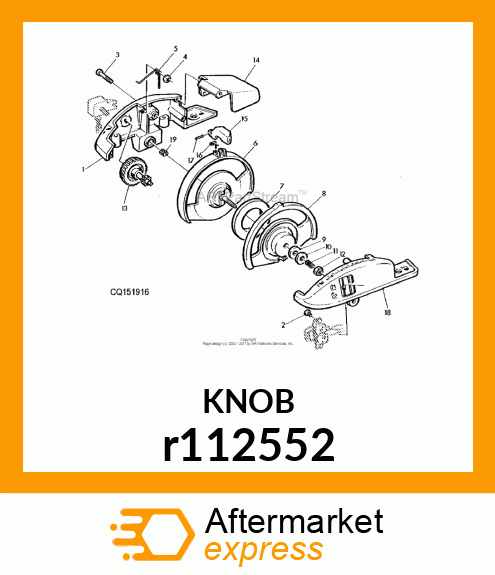 KNOB, ROCKSHAFT CONTROL r112552