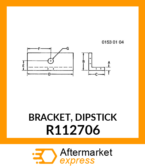 BRACKET, DIPSTICK R112706