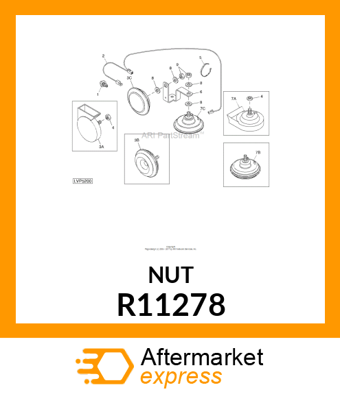 NUT,HORN ATTACHING R11278