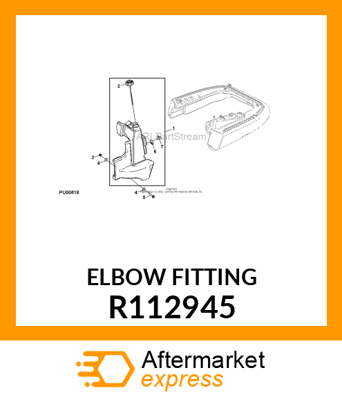 ELBOW, 90 DEGREE WITH HOSE BARB R112945