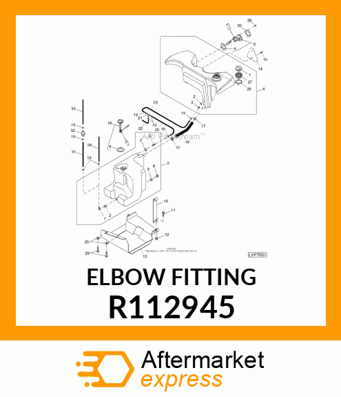 ELBOW, 90 DEGREE WITH HOSE BARB R112945