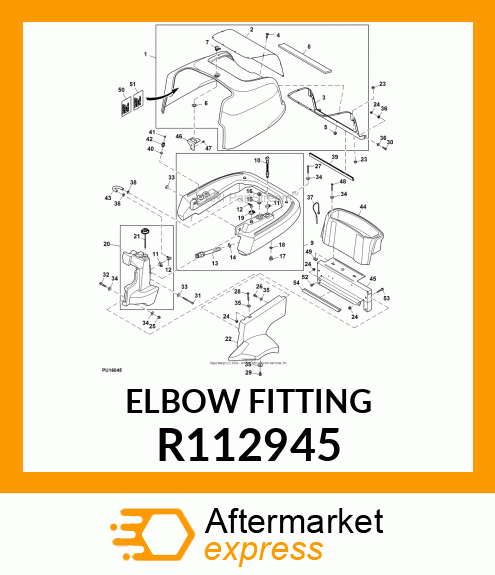 ELBOW, 90 DEGREE WITH HOSE BARB R112945