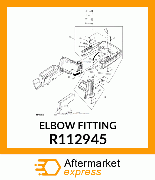 ELBOW, 90 DEGREE WITH HOSE BARB R112945