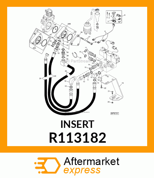 INSERT, SINGLE LEVER CONTROL KNOB R113182