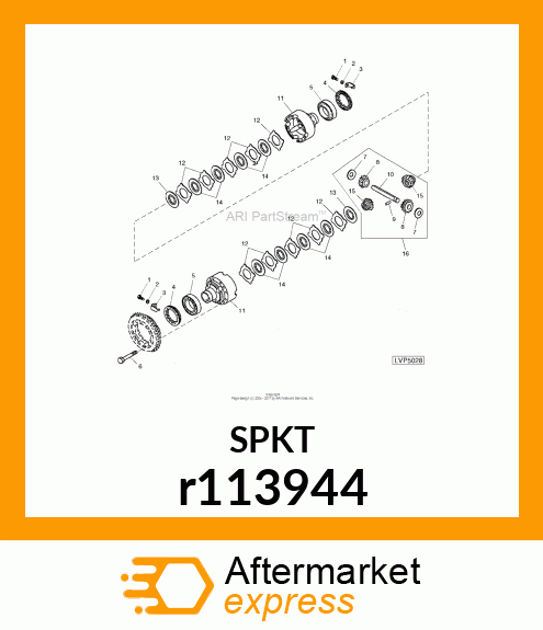 DIFFERENTIAL, BEV GEAR amp; PINION ASS r113944