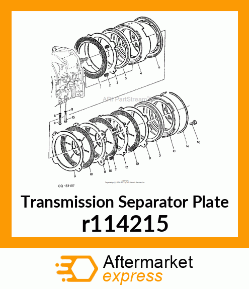 PLATE, PISTON RETURN r114215