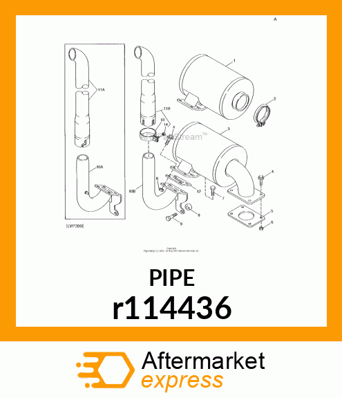 EXHAUST PIPE, EXHAUST PIPE, PIPE, E r114436