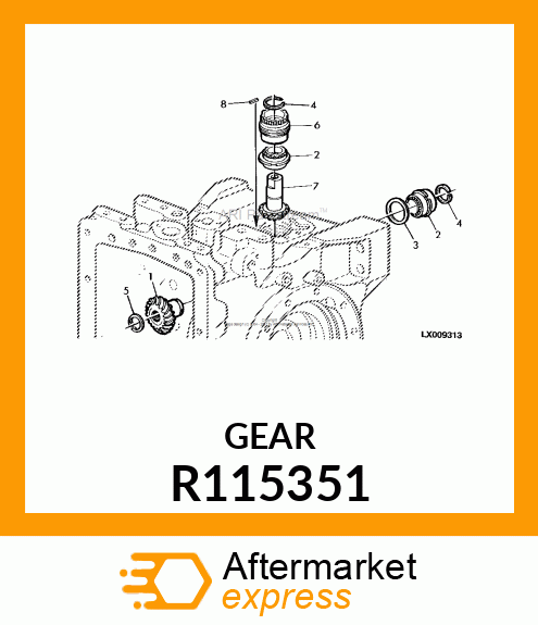 GEAR, HYDRAULIC PUMP DRIVE R115351