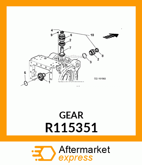 GEAR, HYDRAULIC PUMP DRIVE R115351