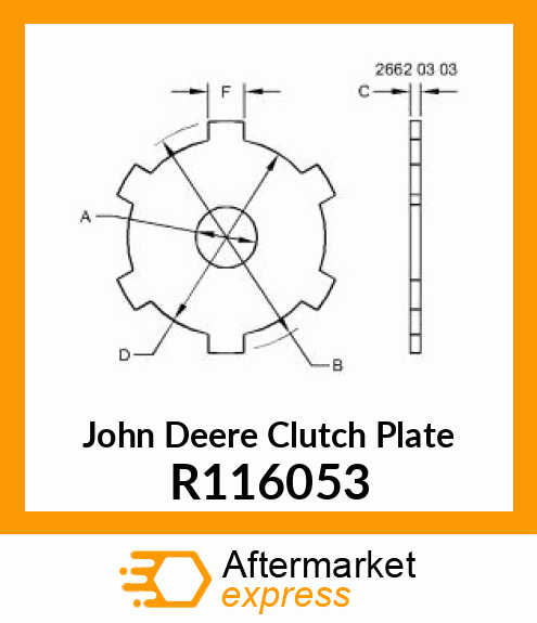 PLATE, CLUTCH DRIVE R116053