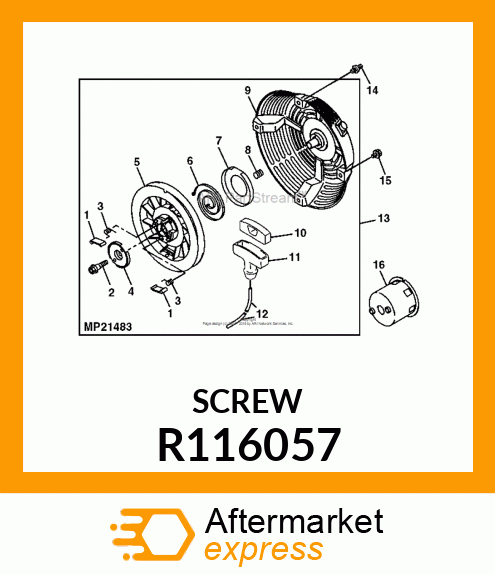 SCREW, SPECIAL FLANGE HEAD R116057