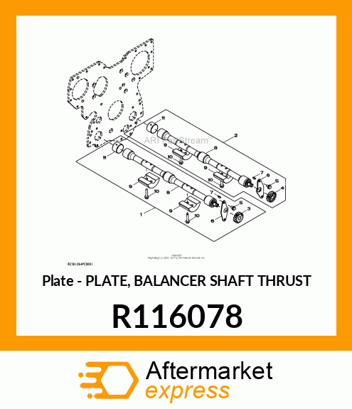 Plate - PLATE, BALANCER SHAFT THRUST R116078