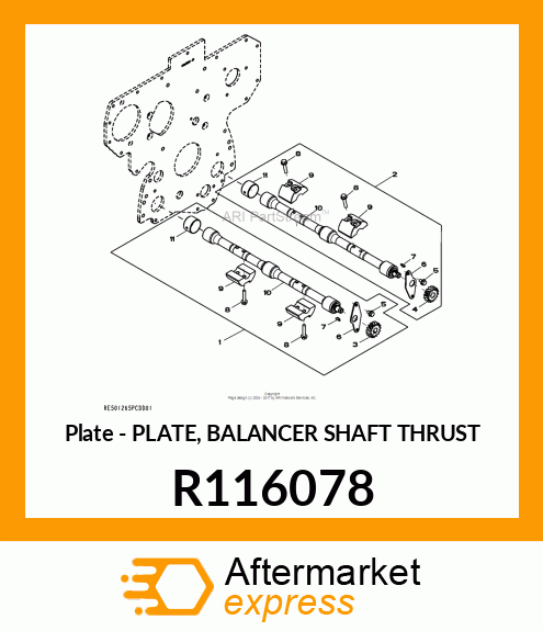 Plate - PLATE, BALANCER SHAFT THRUST R116078