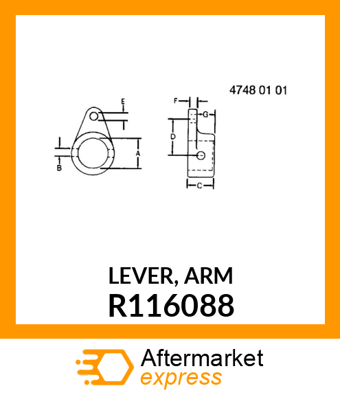 LEVER, ARM R116088