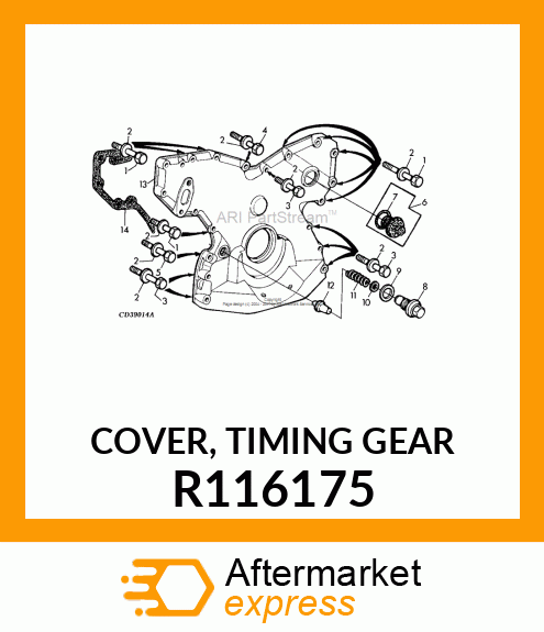 COVER, TIMING GEAR R116175