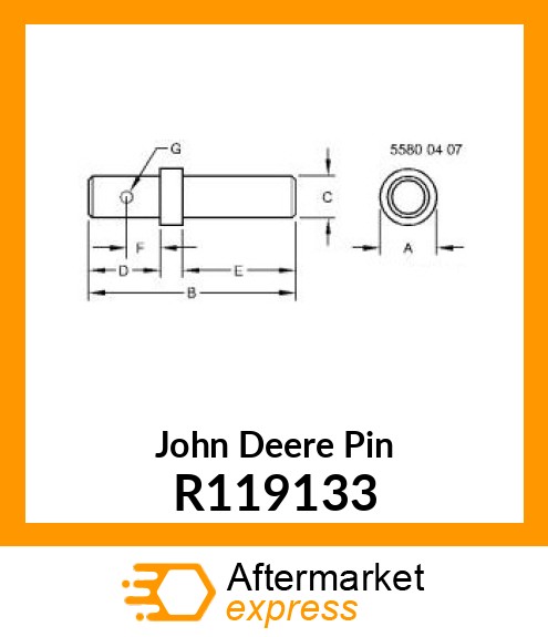 PIN, DRAWBAR R119133