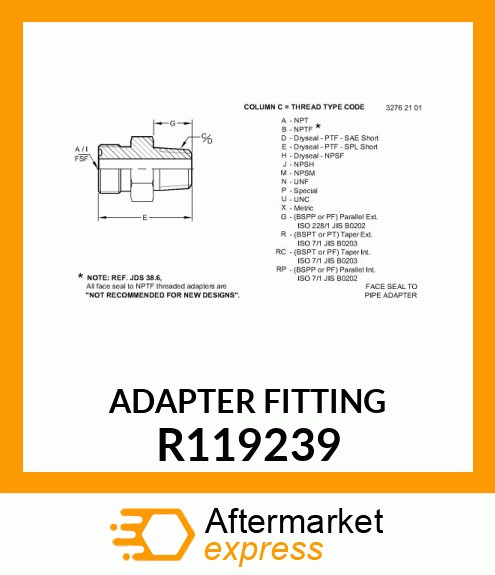 ADAPTER FITTING R119239