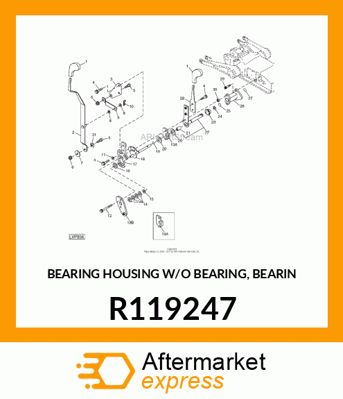 BEARING HOUSING W/O BEARING, BEARIN R119247