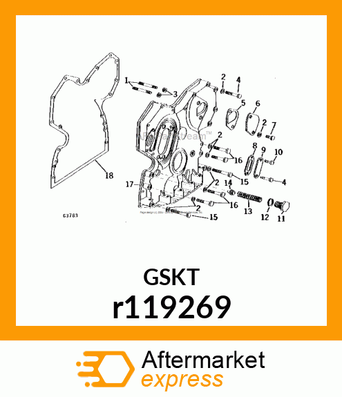 GASKET,TIMING GEAR COVER r119269
