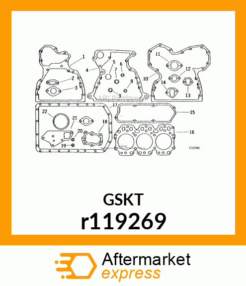 GASKET,TIMING GEAR COVER r119269