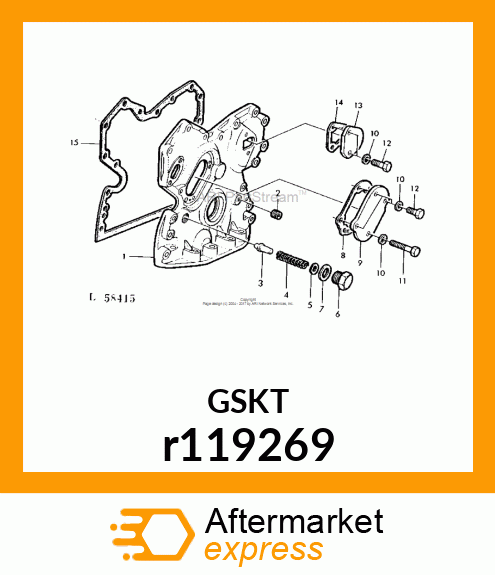 GASKET,TIMING GEAR COVER r119269