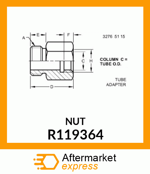 NUT,GLAND R119364