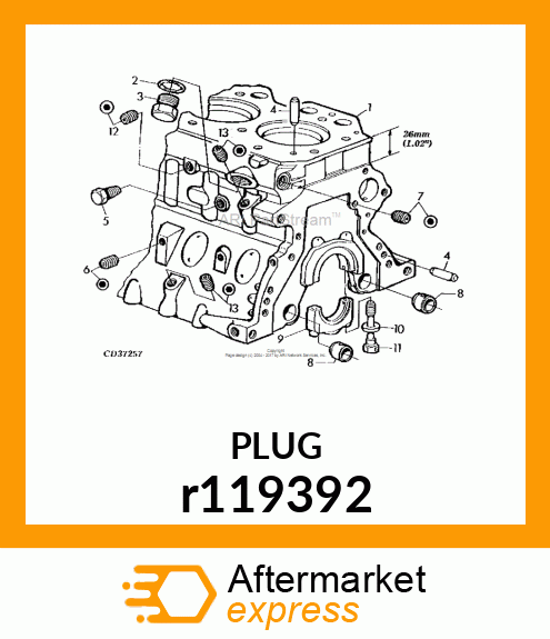 PIPE PLUG r119392