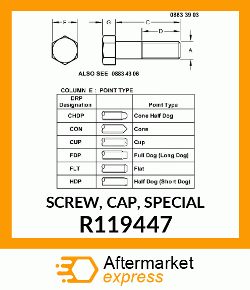 SCREW, CAP, SPECIAL R119447