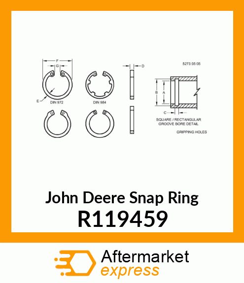 RING, RETAINING, INTERNAL, BEVELED R119459