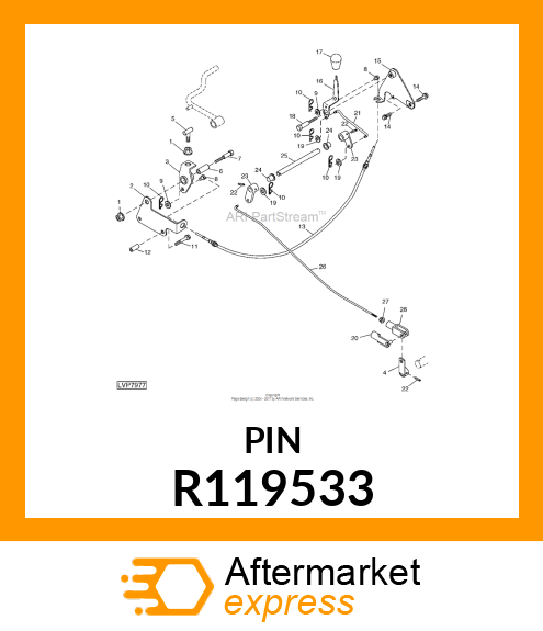 SHAFT, PTO LEVER R119533