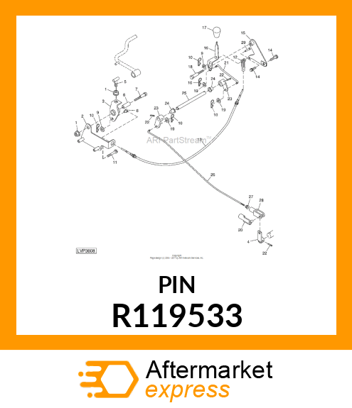 SHAFT, PTO LEVER R119533