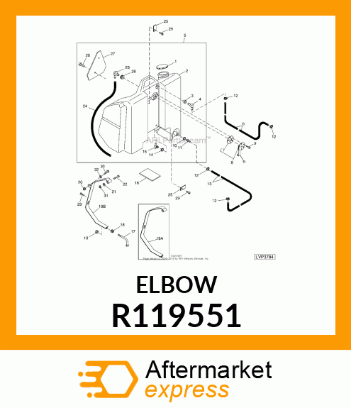 ELBOW, FUEL VENT R119551