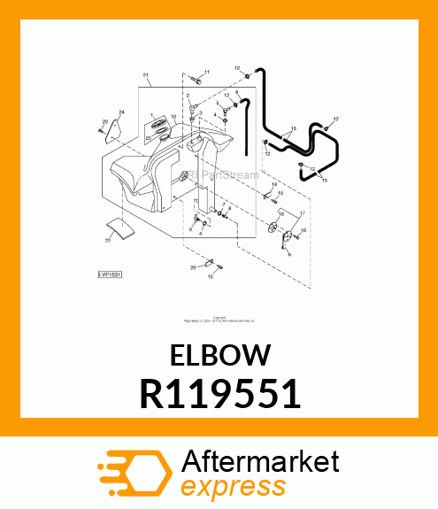 ELBOW, FUEL VENT R119551