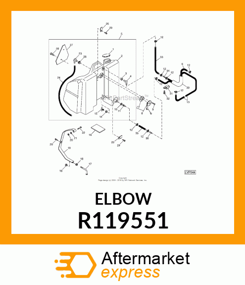 ELBOW, FUEL VENT R119551