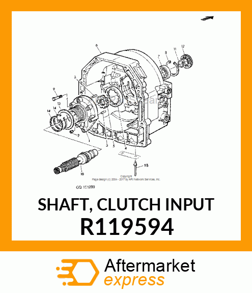 SHAFT, CLUTCH INPUT R119594