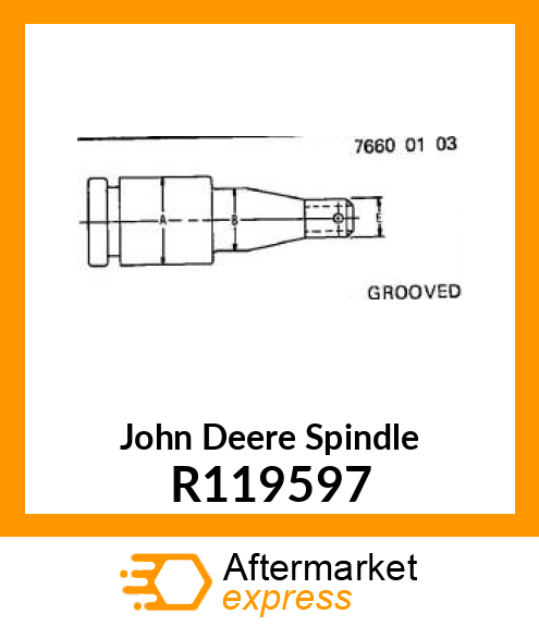 SPINDLE, SPECIAL R119597