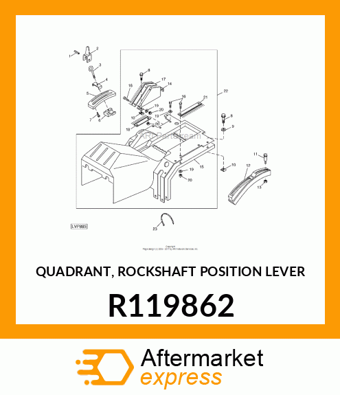 QUADRANT, ROCKSHAFT POSITION LEVER R119862