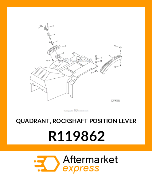 QUADRANT, ROCKSHAFT POSITION LEVER R119862