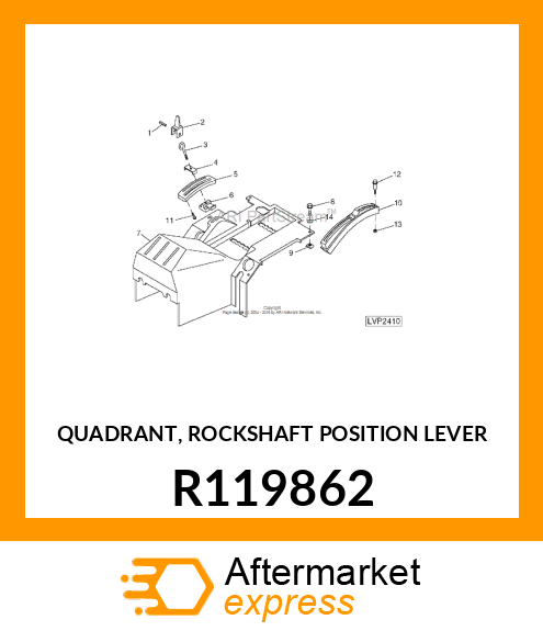 QUADRANT, ROCKSHAFT POSITION LEVER R119862