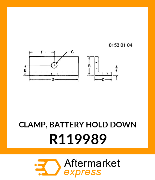 CLAMP, BATTERY HOLD DOWN R119989