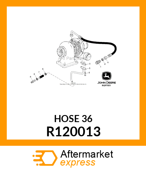 HOSE, TURBO DRAIN R120013