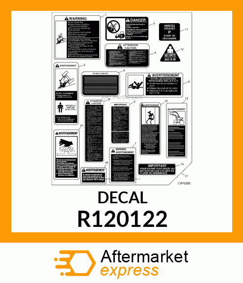 LABEL, ROPS WARNING (FRENCH) R120122