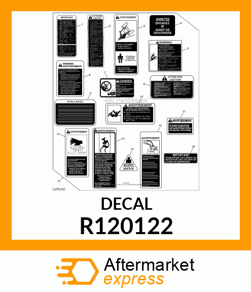 LABEL, ROPS WARNING (FRENCH) R120122