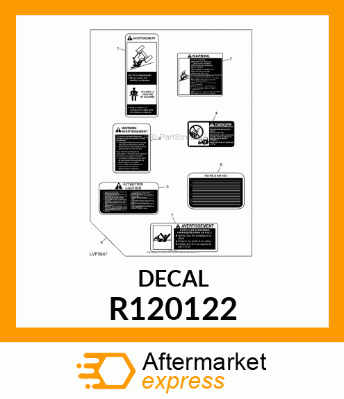 LABEL, ROPS WARNING (FRENCH) R120122