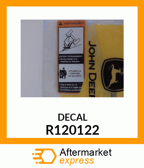 LABEL, ROPS WARNING (FRENCH) R120122