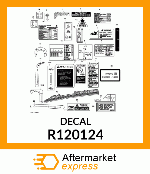 LABEL, ROPS WARNING (ENGLISH) R120124