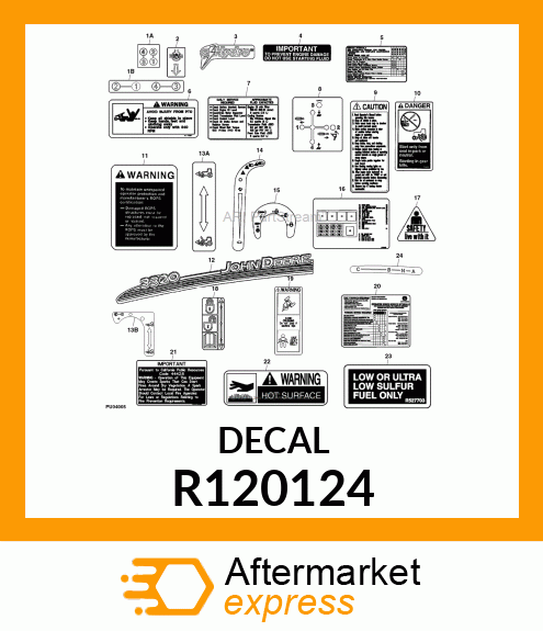 LABEL, ROPS WARNING (ENGLISH) R120124