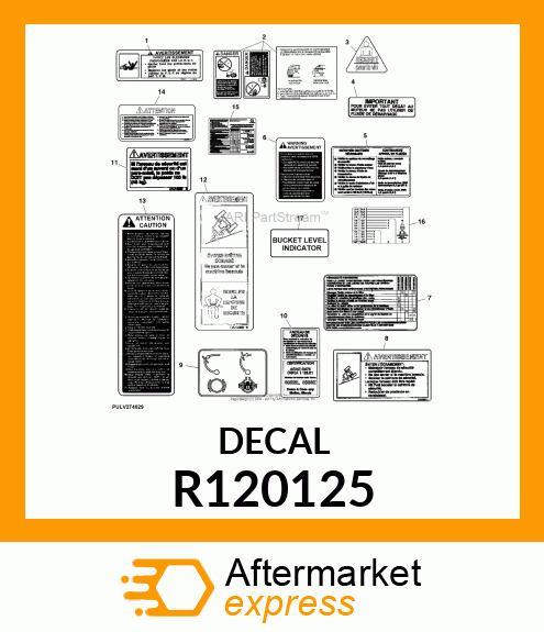 LABEL, ROPS WARNING BI R120125