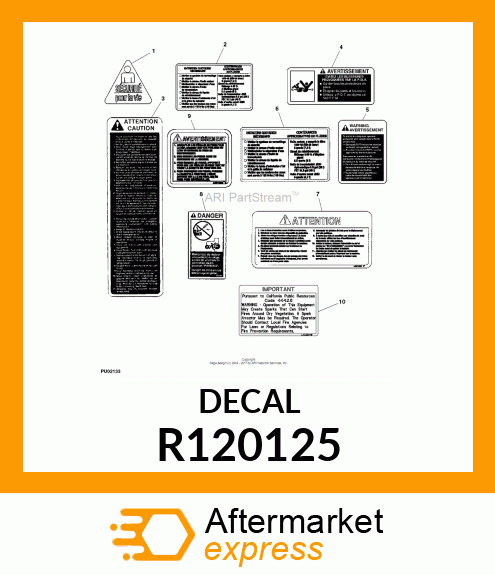 LABEL, ROPS WARNING BI R120125