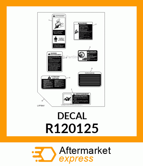 LABEL, ROPS WARNING BI R120125